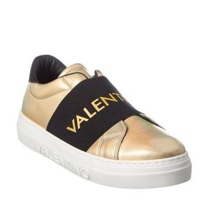 Valentino by Mario Valentino Maya Logo Leather Slip On! Size 7.5! With dust bag!